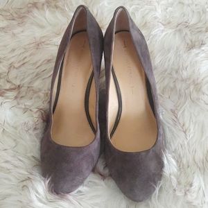 Banana Republic Grey suede wedge heels